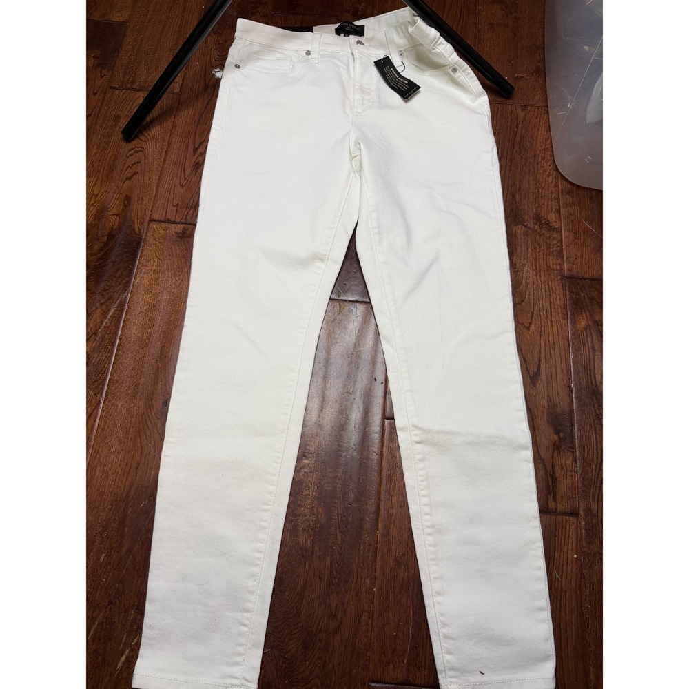 Banana Republic Vintage Stretch Skinny Jeans White Mid Rise Ankle 30/10 NWT